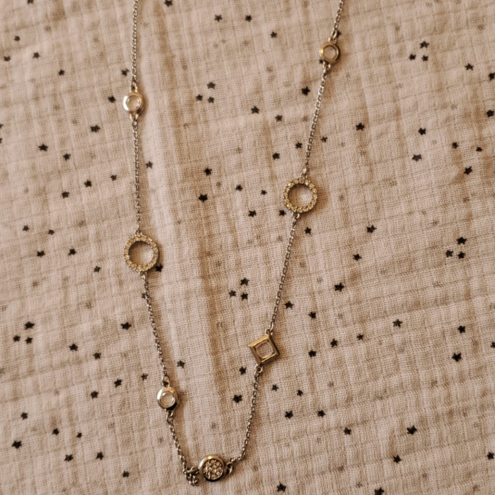 Lia Sophia Long Silver Necklace